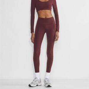 NWT Aritzia Butter Burgundy Leggings